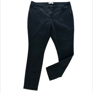 BKE Payton universal fit mid rise skinny jeans in black size 38 plus size